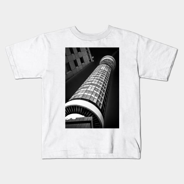 BT Post Office Tower Fitzrovia London Kids T-Shirt by AndyEvansPhotos